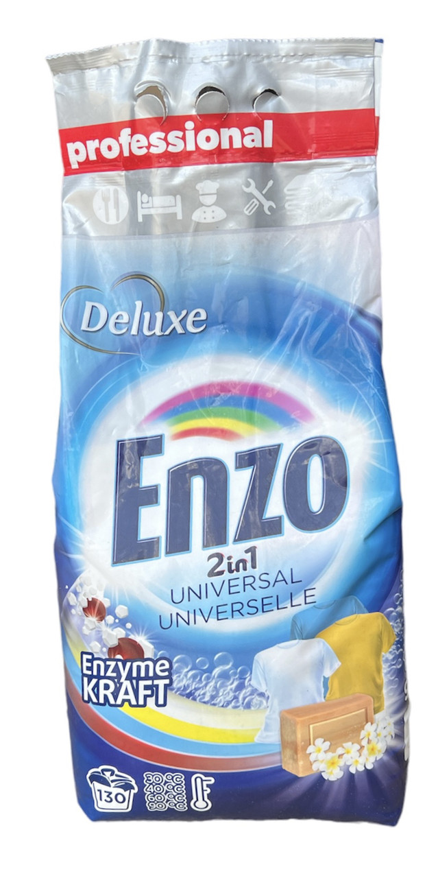Порошок для прання Deluxe Enzo 9.1 кг 130 прань універсальний