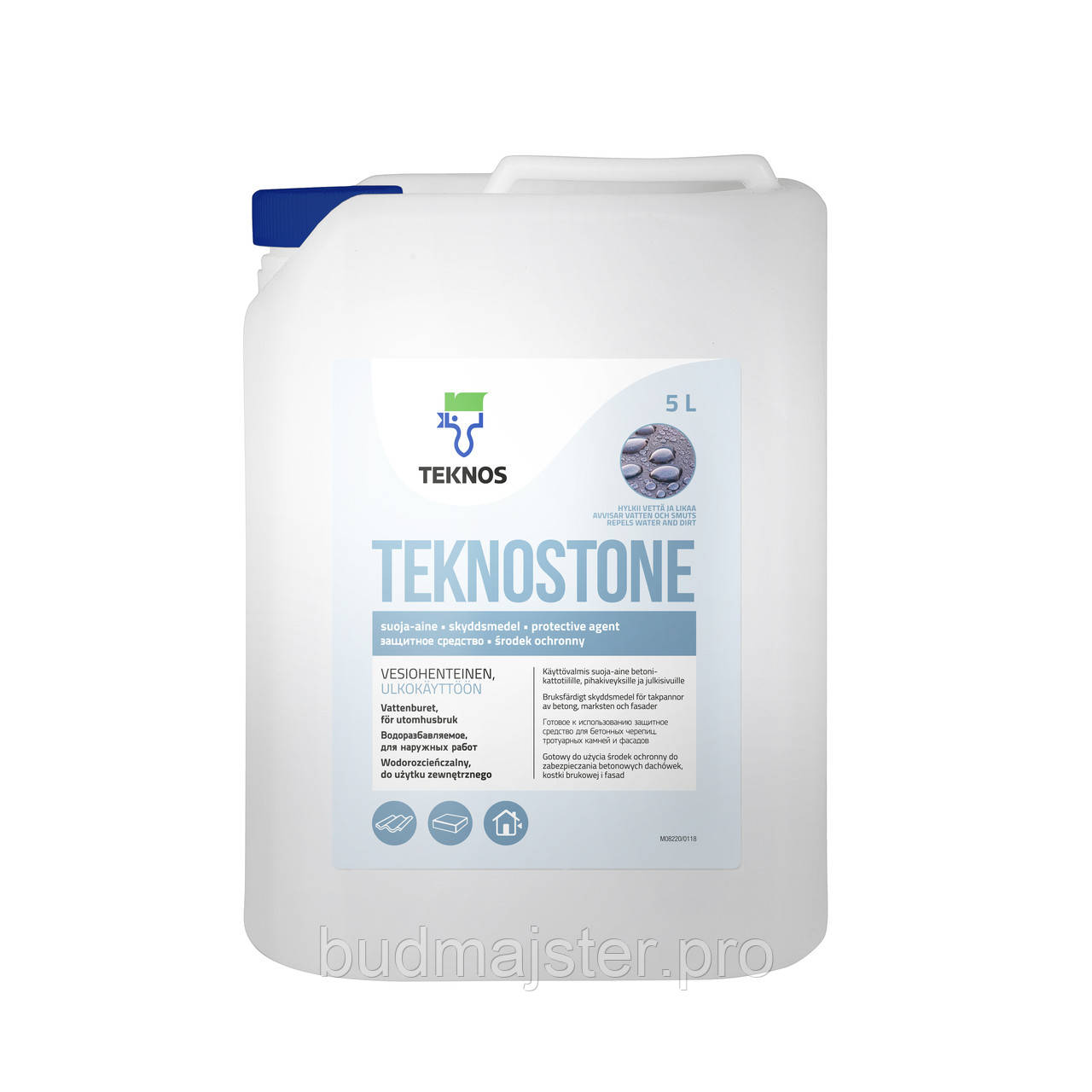 Захисний засіб Teknos Teknostone для пористих мінеральних поверхонь, 5 л.