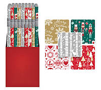 Бумага упаковочная в рулоне "CHRISTMAS MIX" INTERDRUK размер 200x70 набор 5 цветов
