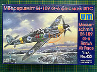 Unimodel 432 Истребитель Messerschmitt Bf 109-G6, Финских ВВС Модель в Масштабе 1:48 Пластиковый Набор