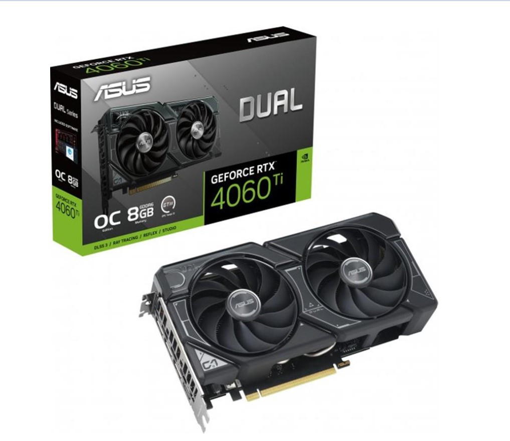 Відеокарта GF RTX 4060 Ti 8GB GDDR6 Dual OC Asus (DUAL-RTX4060TI-O8G)