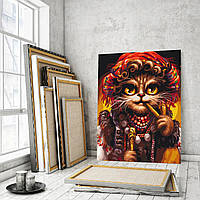 Картины по номерам 40*50 "Кошка Гуцулка ©Маріанна Пащук" №53666, Brushme