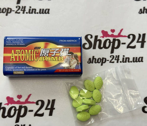 Купити Атомна бомба таблетки для потенції Atomic bomb (10 шт), ціна 500 ...