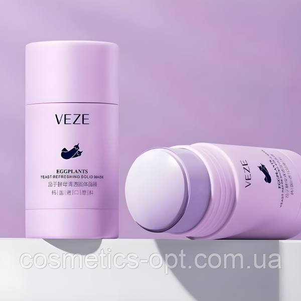 Маска-стік від висипань та в'янення з екстрактом баклажана Veze Eggplants Yeast Refreshing Solid Mask, 40 г