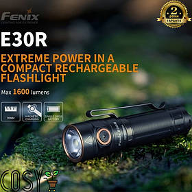 Ручний універсальний ліхтар для туризму кемпінгу та відпочинку на природі Fenix E30R Cree XP-L HI LED