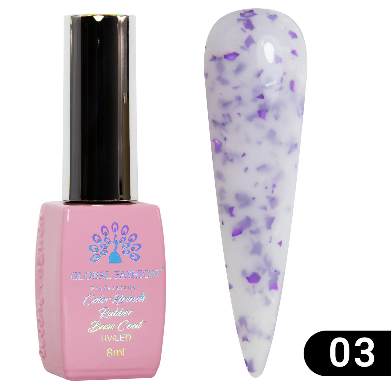 Каучукова база Marble от Global Fashion 8 мл, №3