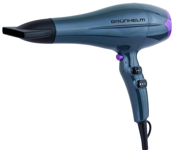 Фен для волосся Grunhelm GHD-538AC 2200 Вт синій, фото 1