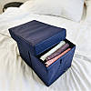 Ящик-органайзер для зберігання речей з кришкою M - 30*19*19 см (синій), фото 4