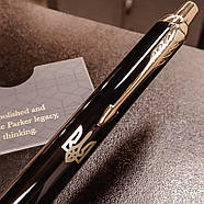 Ручка кулькова Parker IM 17 UKRAINE Black GT BP Тризуб 22032_TR MK official, фото 4