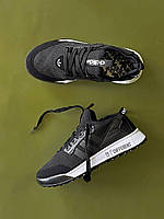 Мужские кроссовки Adidas Different в сетку с замшевыми вставками Адидас черые с белым (Gl)