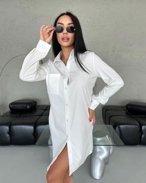 Базовое летнее платье-рубашка из софта Базовое летнее платье-рубашка из софта