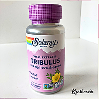 Solaray, Tribulus екстракт плодів трибулуса (якірців сланких), 450 мг, 60 капсул