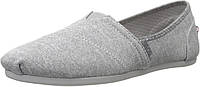 6 Grey BOBS от Skechers Женские плюшевые модные слипоны на плоской подошве