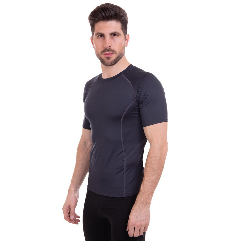 Футболка компресійна чоловіча Zelart Lidong 1102 розмір XL (48-50) Deep Grey