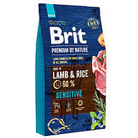 Сухой корм для собак всех пород с чувствительным пищеварением Brit Premium Sensitive Lamb 15 кг