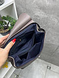 Пудра — великий рюкзак Lady Bags, натуральний замш — школа, інститут (2031-1), фото 9