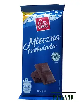 Шоколад ФІН КАРРЕ Молочний  100г/56шт