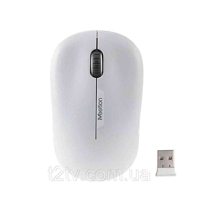 Бездротова оптична мишка миша MEETION Wireless Mouse 2.4G MT-R545, біла