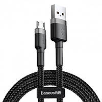 Оригінал! Кабель BASEUS CAMKLF-BG1 Cafule USB-micro USB 2.4A, 1м, черный | T2TV.com.ua