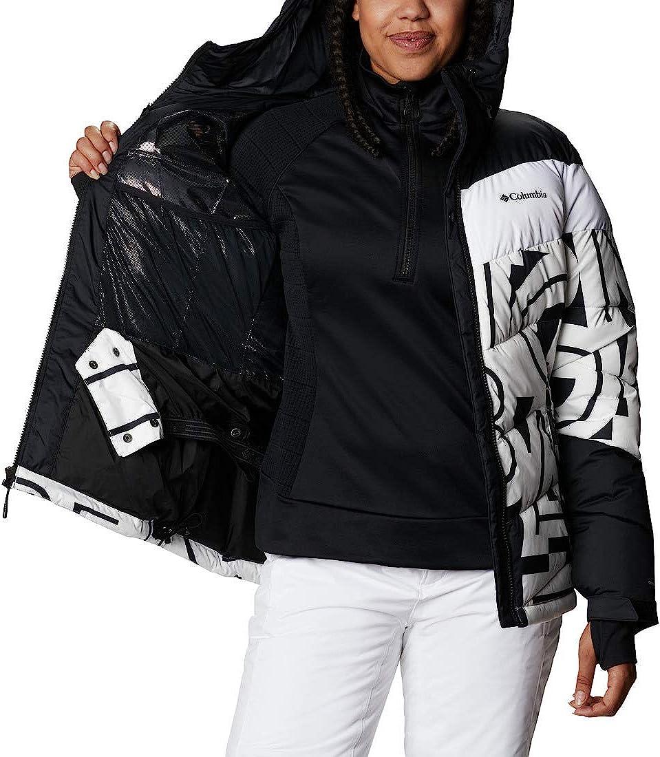 White Typo Print/Black X-Large Женская утепленная куртка Columbia Abbott Peak - фото 5 - id-p1909763998
