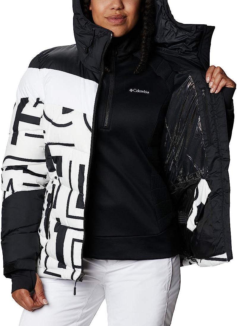 White Typo Print/Black X-Large Женская утепленная куртка Columbia Abbott Peak - фото 6 - id-p1909763998