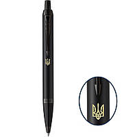 Ручка шариковая Parker IM 17 UKRAINE Achromatic Black BT BP Трезубец 22932_TR MK official