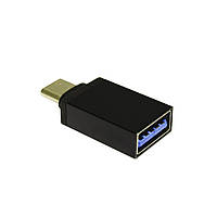 Адаптер Lapara USB Type-C male на USB 3.0 Female OTG, черный