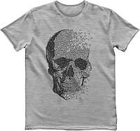 Футболка мужская Dubhumans "Music Skull", Серый меланж, XL