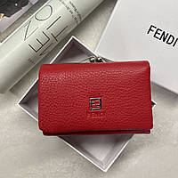 Женский кожаный кошелек Fendi (5108) красный