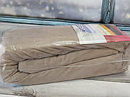 Трикотажне простирадло на гумці з наволочками 180*200+25 ТМ Bestclass Home Туреччина колір бежевий