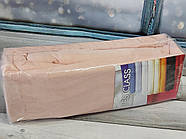 Трикотажне простирадло на гумці з наволочками 180*200+25 ТМ Bestclass Home Туреччина колір персиковий