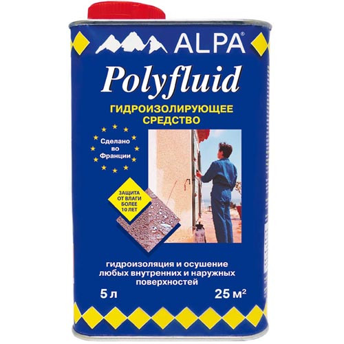 ПОЛИФЛЮИД рідина гідроізоляційна 1л тм Альпа (Франція)