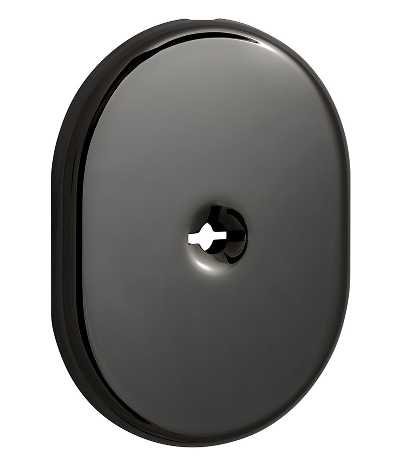 Накладка DiSec KT2112 OMEGA OVAL хром чорний (Італія)