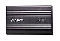 Карман Maiwo внешний для HDD 2,5" SATA через USB2.0 на винтах алюм. черн.