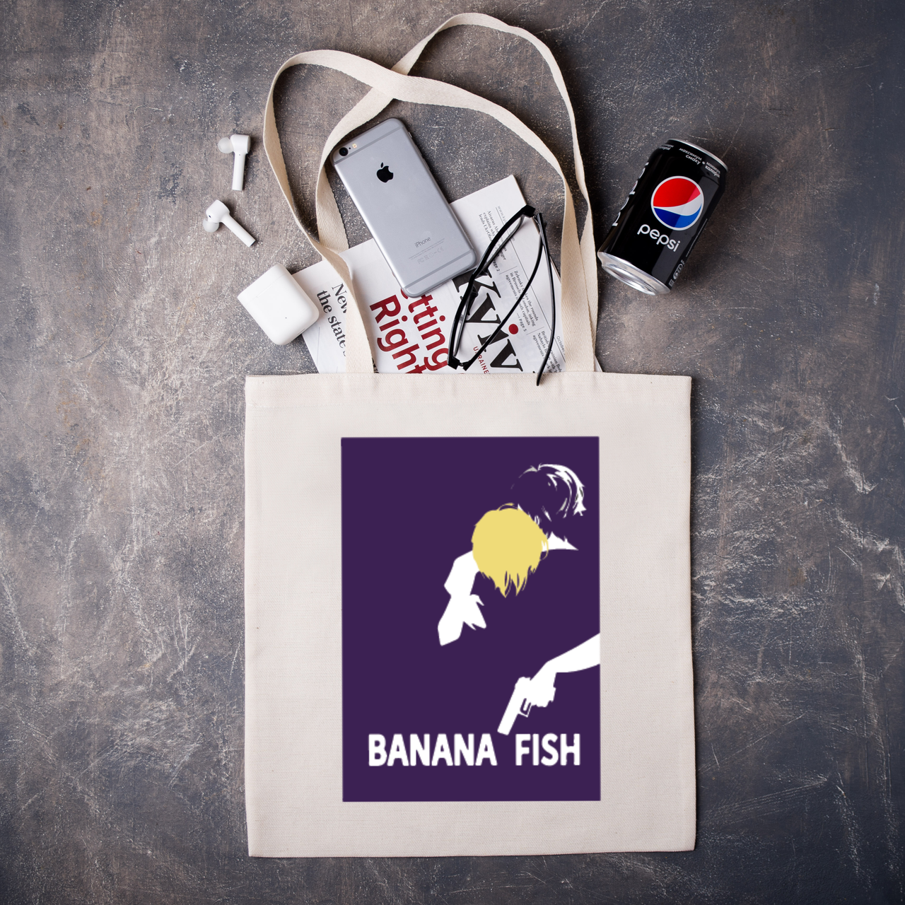 Шоппер,сумка  з принтом аніме "Banana Fish", фото 1