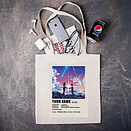 Шоппер,сумка з принтом аніме "YOUR NAME 2016 твоє імʼя", фото 2