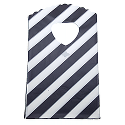 Подарункові Пакети, 9см*15см, (50 шт.) Чорно-Білі смужки