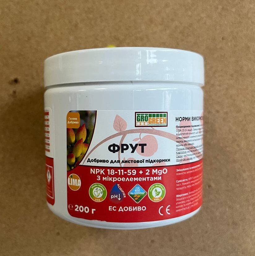 Грогрин Гель 18-11-59+2MgO+TE 200 г FRUIT, фото 1