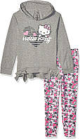 8 Heather Gray Hello Kitty Toddler Girls Комплект из 2 частей с капюшоном и леггинсами