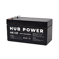 Аккумулятор 12В 1.3 Ач для ИБП Hub Power HE-121