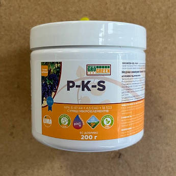 Грогрин Гель ПКС P-K-S NPK 6-47-44+4,5CaO+13,7SO3+TE 0,2 кг (GroGreen)