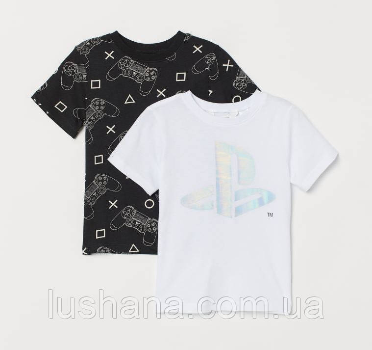 Набір дитячих футболок для хлопчика р.98/104,  playstation