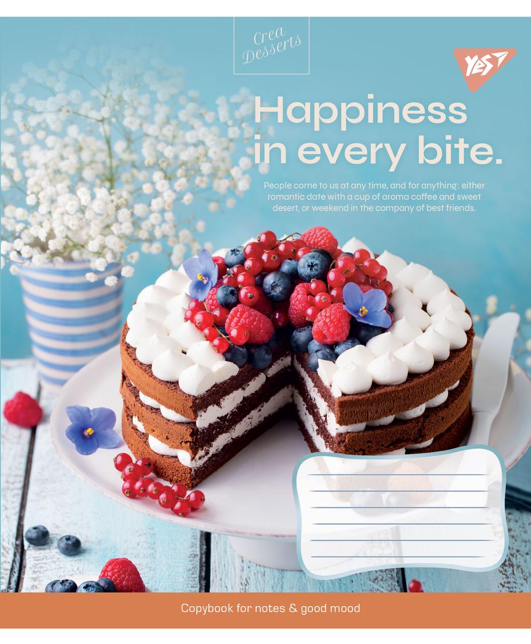 Набір шкільних зошитів 10шт А5/48 лін. YES Desserts 766456