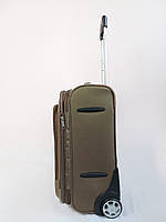 Середня валіза з поліестеру, сумка-валіза світло-коричнева, валіза на коліщатках тканинна для подорожей