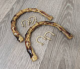 Ручки для сумки акрилові під бамбук пари 155*110 мм з тримачами, фото 2