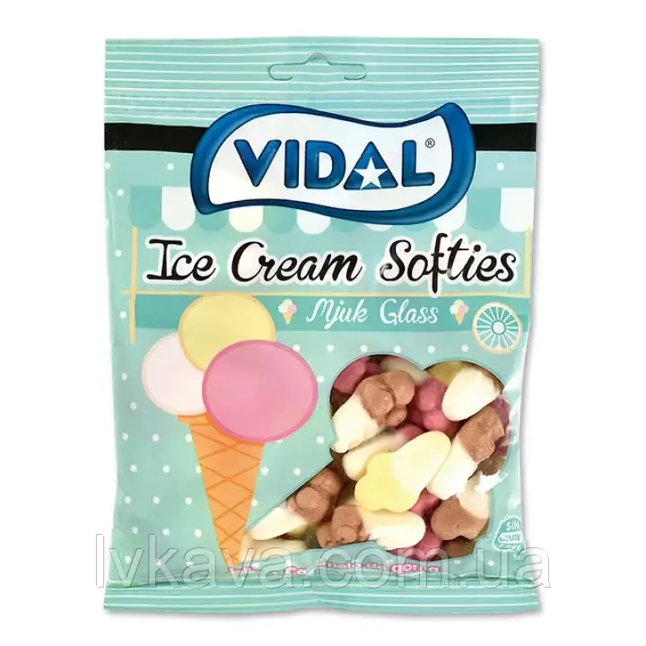 Желейні цукерки Vidal Ice Cream Softies , 100 гр