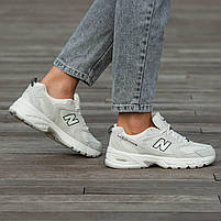 Круті жіночі кросівки Нью Беленс 530. Світлі кроси для дівчат New Balance 530., фото 8