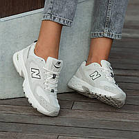 Круті жіночі кросівки Нью Беленс 530. Світлі кроси для дівчат New Balance 530., фото 6