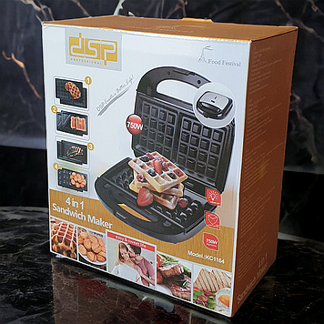 Сендвічниця Мультимейкер 4 в 1 мультипекарь DSP KC 1164