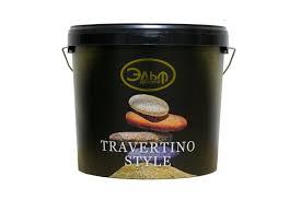 Декоративна штукатурка TRAVERTINO STYLE NERO, WENGE 15КГ ТРАВЕРТИН СТАЙЛ НЕРО, ВЕНГЕ